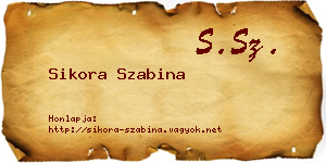 Sikora Szabina névjegykártya