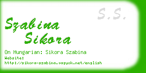 szabina sikora business card